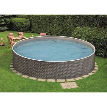 Azuro round, Rattan, 0,50 mm Ibizakék, 3,60 x 1,20 m