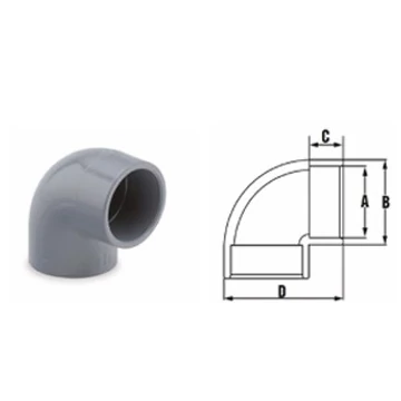 D50 PVC könyök idom 90°