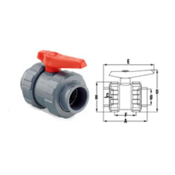 D50 PVC golyóscsap Hidroten
