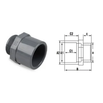 D50 1-1/2" PVC KM karmantyú 