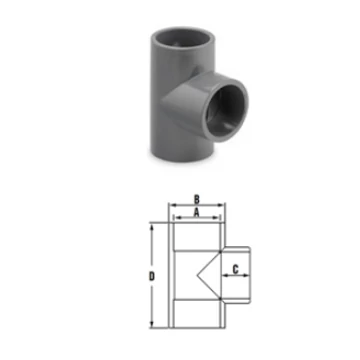 D50 PVC T idom 