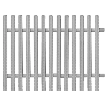 Túlfolyó rács egyenes Classic Double 245mm, Fehér
